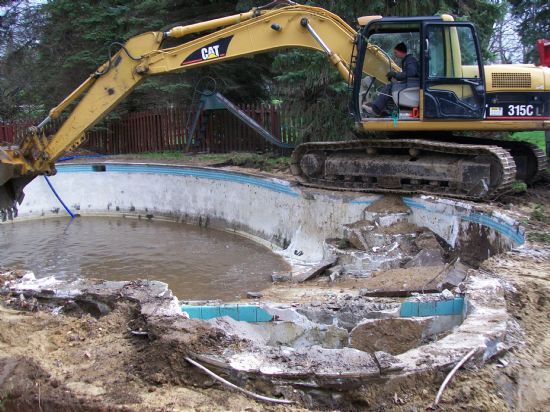 fiberglass pool removal